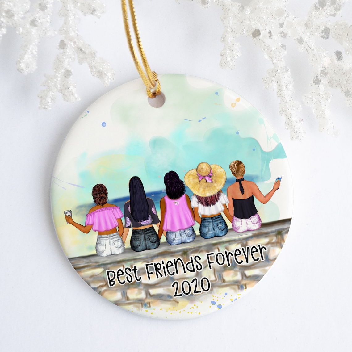 Best Friends Ornament Besties Personalized Ornament Etsy