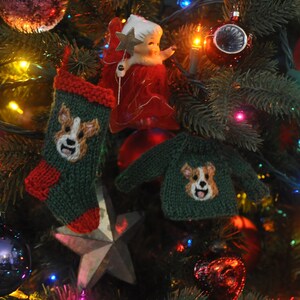 Corgi Hand-Knit Sweater Ornament image 5