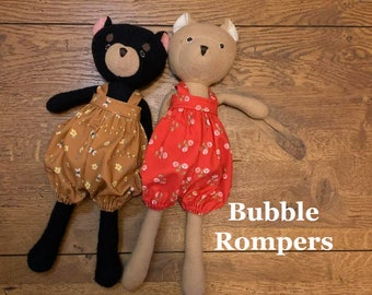 Bubble Romper for 14" doll or animal  Toy Seasonal Handmade Outfit (doll not included)  *Sewn to Order-Mails in 2-3 days*