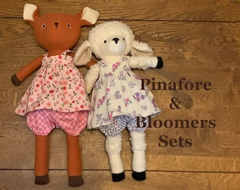 Pinafore and Bloomers Set 14" doll or animal Outfits   Toy Handmade Outfit (doll not included)  *Sewn to Order-Mails in 2-3 days*