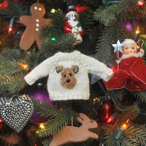 Welsh Terrier Airedale Terrier Wire Fox Terrier Hand-Knit Sweater Ornament image 4