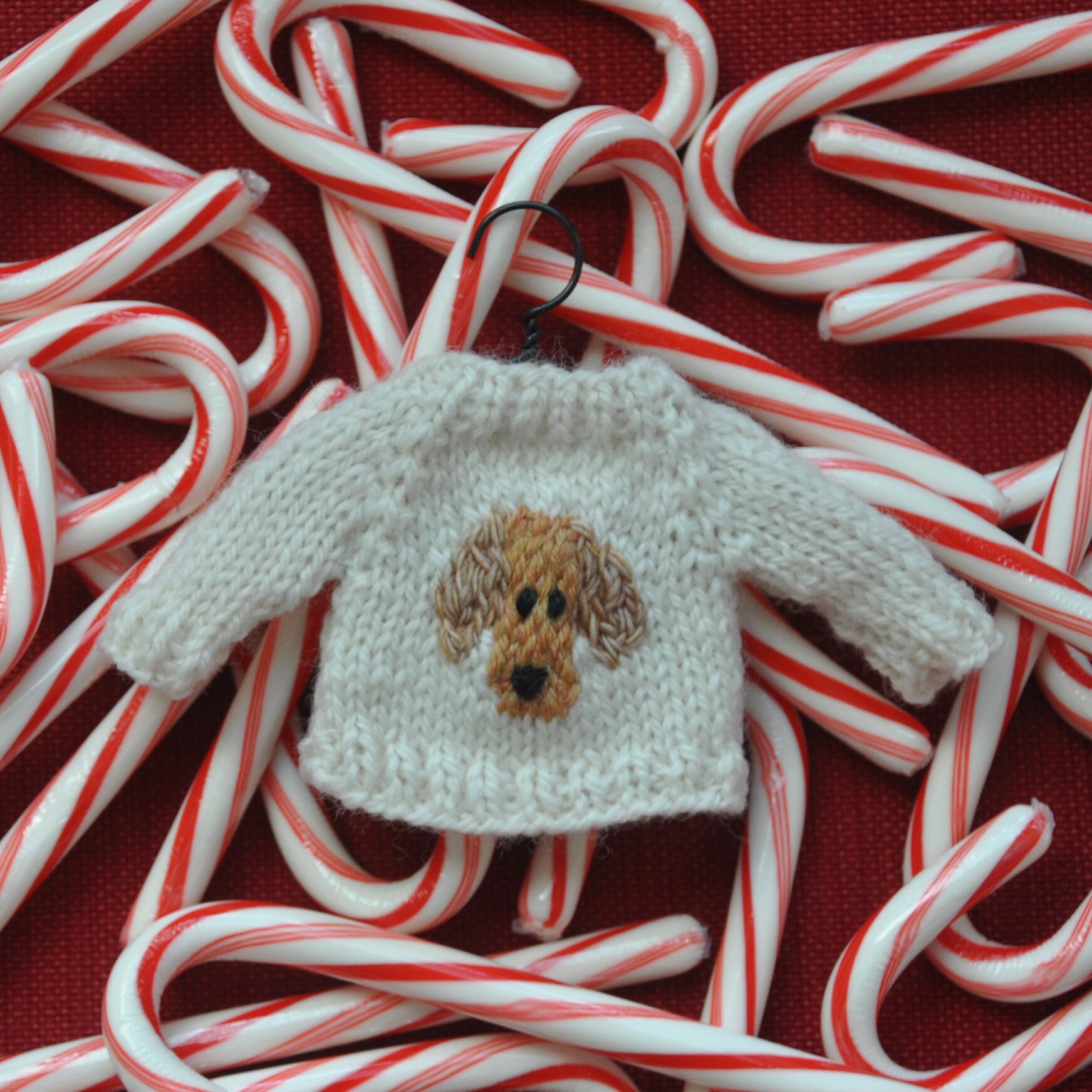 Golden Retriever HandKnit Sweater Ornament Yellow Lab Etsy