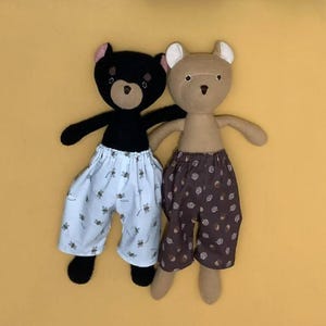 Playtime Pants Set 14&quot; doll or animal Outfits   Toy Handmade Outfit (doll not included)  *Sewn to Order-Mails in 2-3 days*