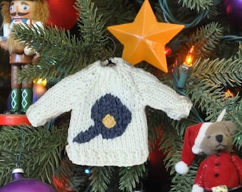 Pickleball Paddle Hand-Knit Sweater Ornament  Pickleball Tournament