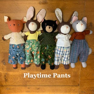 Playtime Pants Set 14" doll or animal Outfits   Toy Handmade Outfit (doll not included)  *Sewn to Order-Mails in 2-3 days*
