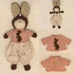 Conjuntos de suéteres de aldeano para muñecas o animales de 35 cm (14"). Conjuntos de juguetes hechos a mano (muñeca no incluida). imagen 3