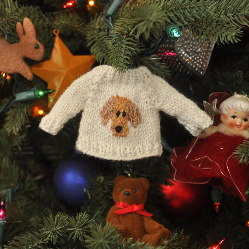 Golden Retriever Handknit Sweater Ornament Yellow Lab Etsy