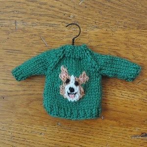 Corgi Hand-Knit Sweater Ornament image 7