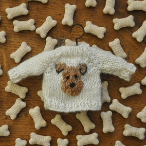 Welsh Terrier Airedale Terrier Wire Fox Terrier Hand-Knit Sweater Ornament image 1