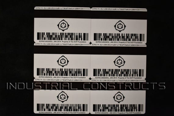 SCP Foundation Pack 1.0 2 Secure Access Cards & SCP Logo 