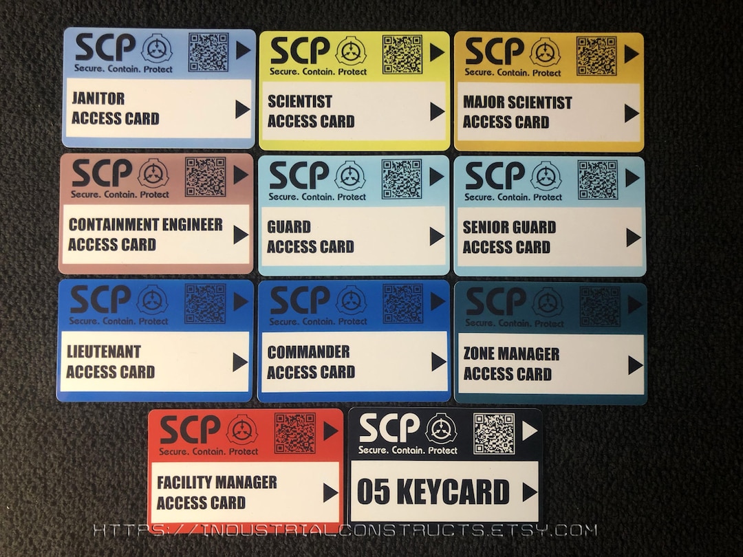 Keycards, SCP: Roleplay Wiki