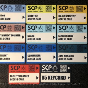 SCP Foundation Secure Access Keycard ID Card Badge Cosplay 