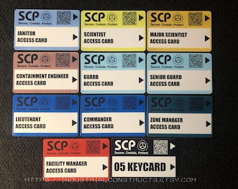 SCP Foundation Secure Access ID Cards - Secret Laboratory Version