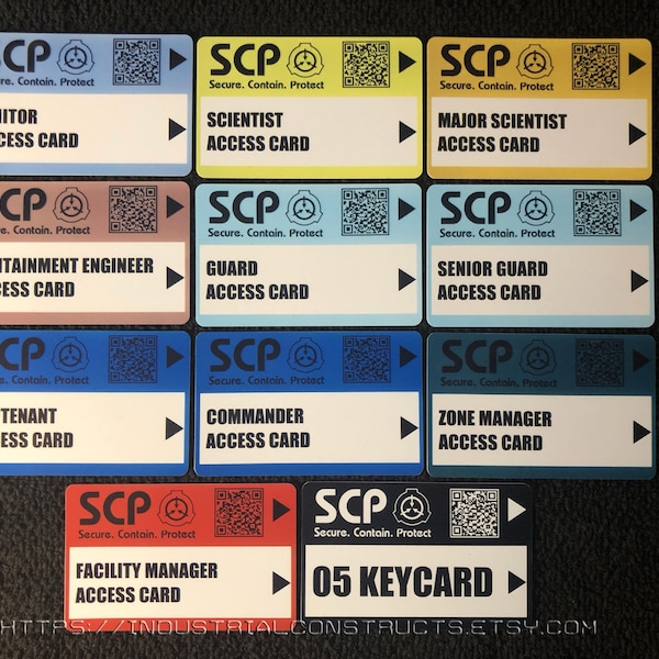 SCP Foundation Key Cards - Secret Laboratory Version
