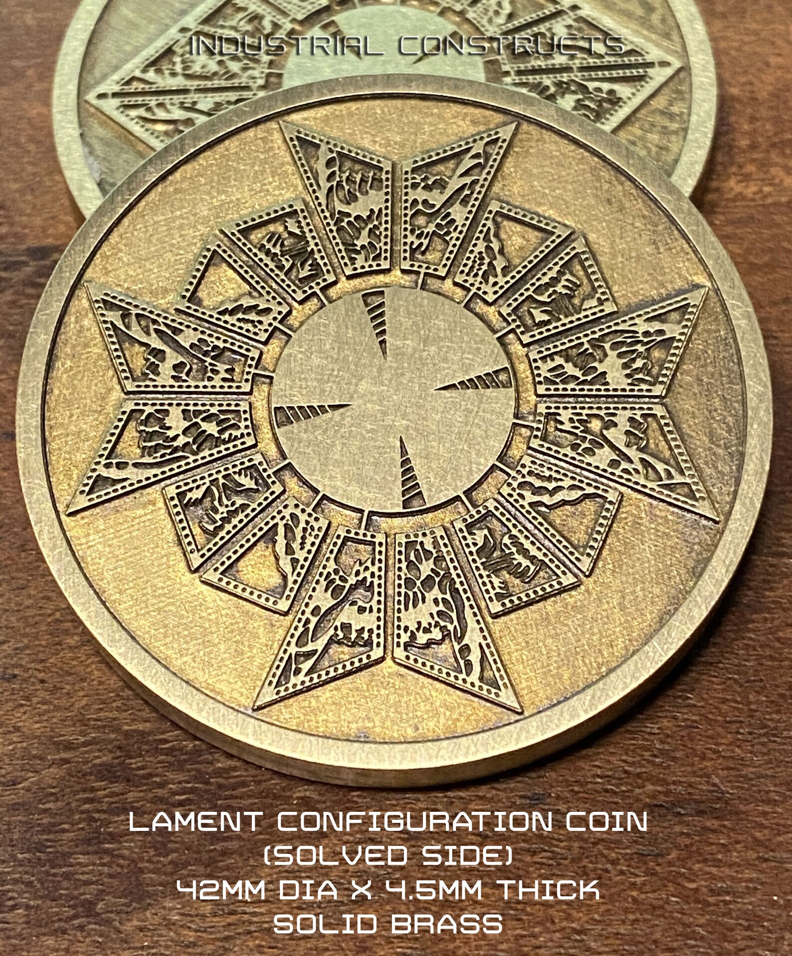 Lament Configuration Laser Etched Coins 42mm X 4.5mm Etsy