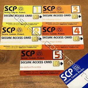 SCP Foundation Secure Access ID Cards - Containment Breach (Current) Version