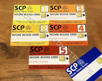 SCP Foundation Secure Access ID Cards - Containment Breach (Current) Version