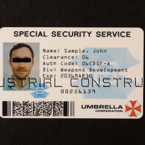 Custom Umbrella Corporation Special Security Service ID Card / Badge - Resident Evil Fan Inspired Prop