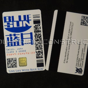 Tarjeta de identificación / insignia personalizada de Blue Sun - Accesorio inspirado en Firefly / Serenity Fan