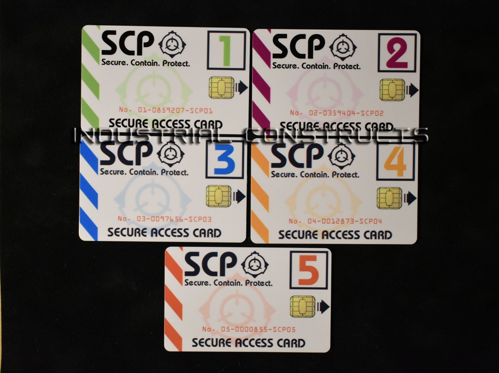 SCP Foundation Pack 1.0 2 Secure Access Cards & SCP Logo 