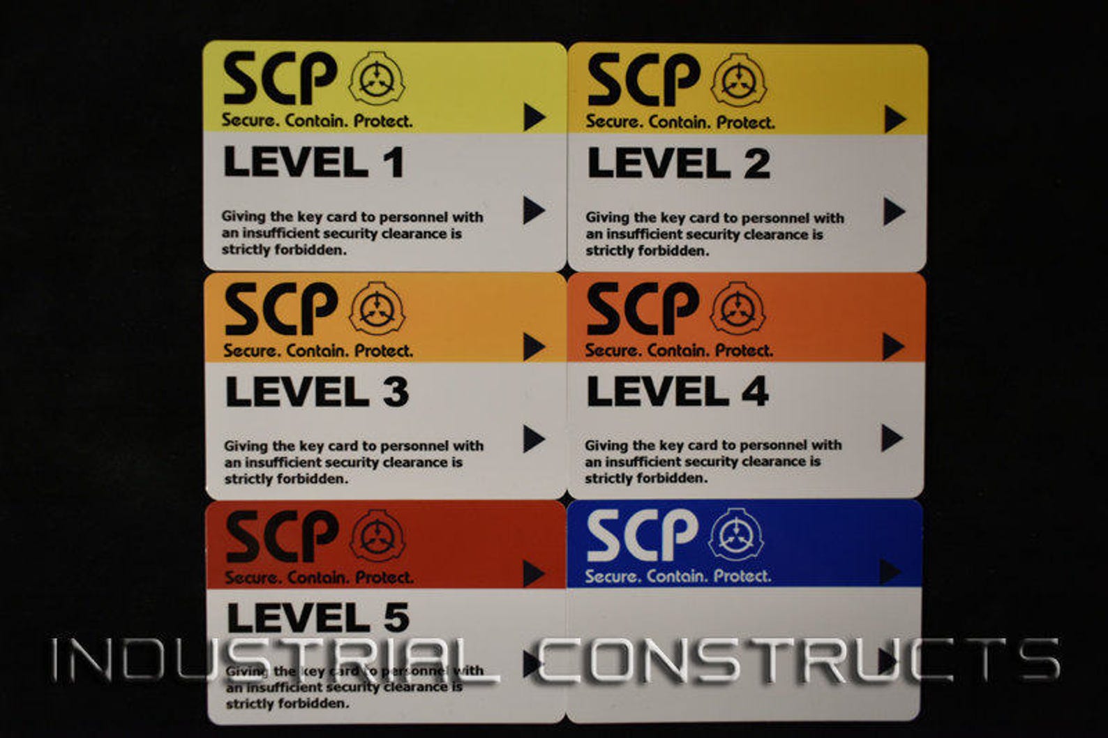 SCP Foundation Secure Access ID Cards Secret Laboratory Etsy