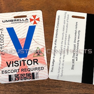 Umbrella Corporation Visitors ID Card / Badge - Resident Evil Fan Inspired Prop