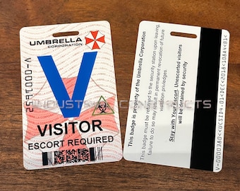 Umbrella Corporation Visitors ID Card / Badge - Resident Evil Fan Inspired Prop