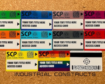 SCP Foundation Key Cards - Secret Laboratory Create Your Own!