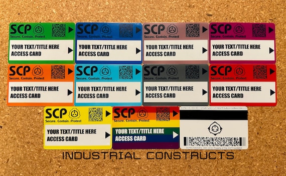 SCP Foundation Secure Access ID Cards Secret Laboratory 