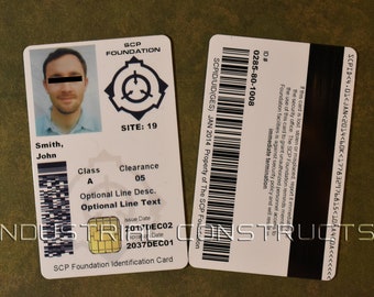 SCP Foundation ID Card (CAC Style) - Customized With Your Information and Photo