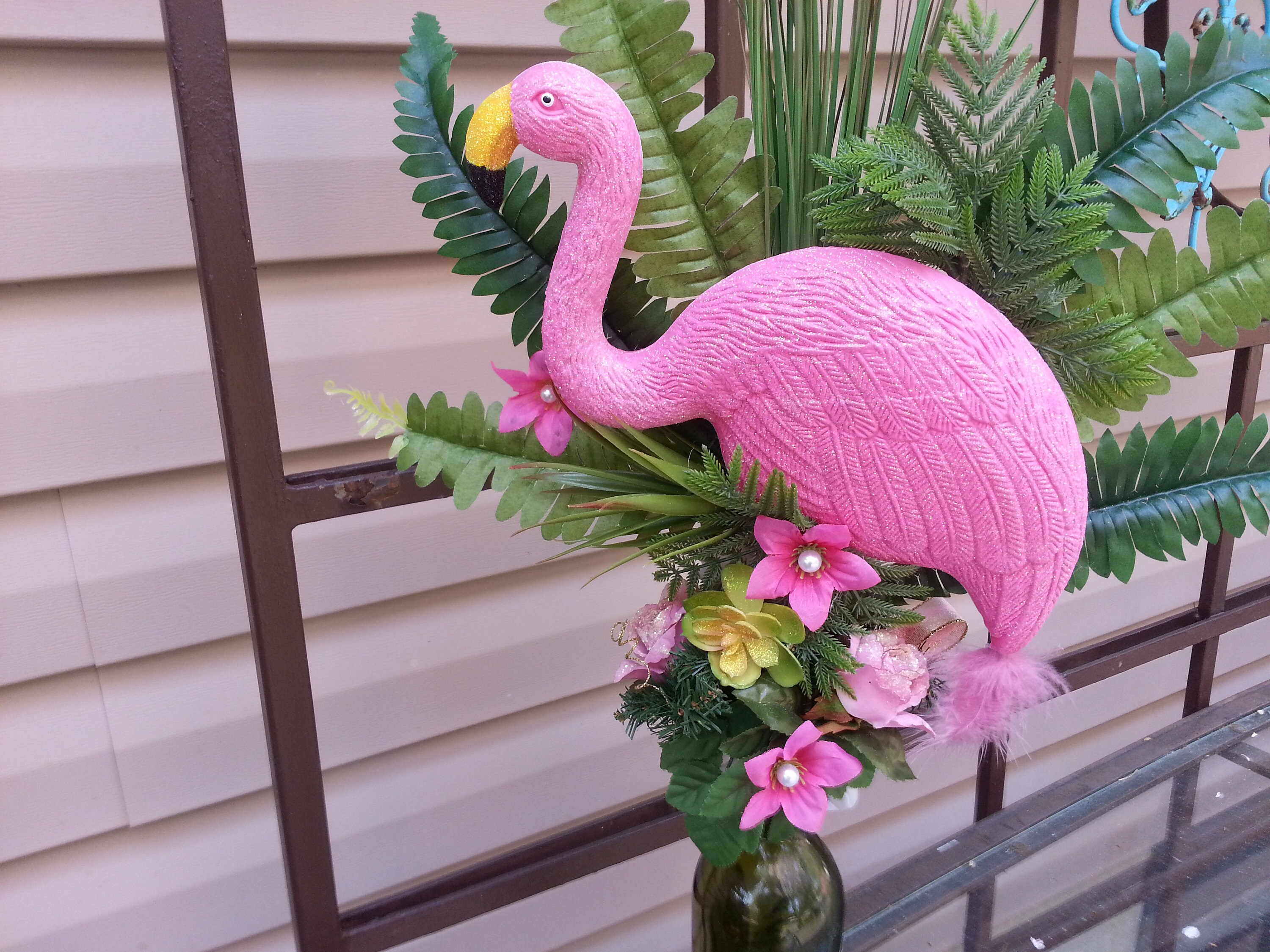 Pink Flamingo Christmas Tree Topper 