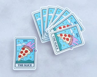 Pizza Tarot Card Sticker