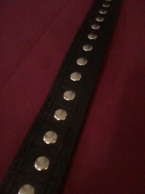 Items similar to Studded Black Leather Belt on Etsy