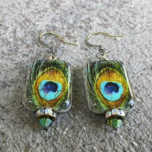 Handmade Peacock earrings