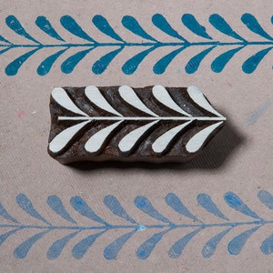 Border leaf 0002, wooden printing block