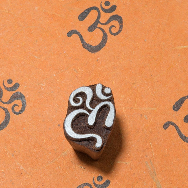 Om 101, wood block stamp