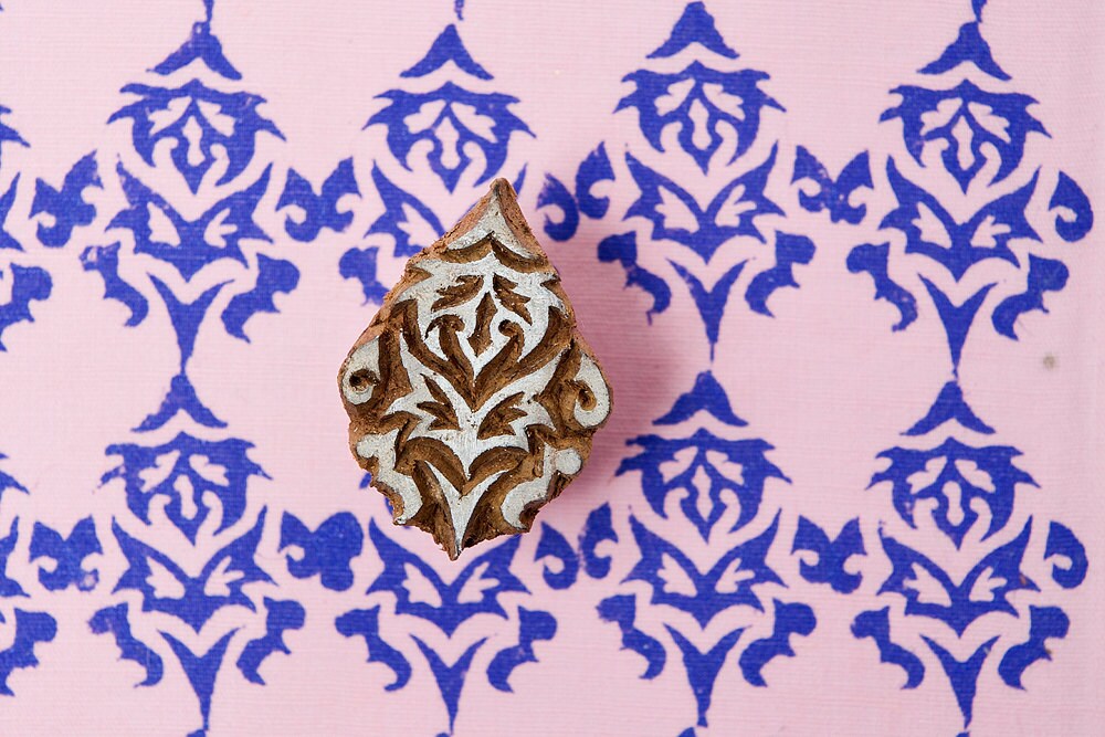 Wood Block Stamp Hand Carved in India Etsy