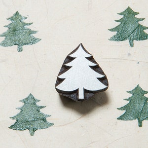 Original Xmas Tree 205, wood block stamp