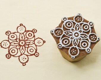 Traditional Indian wood stamp, ideal for mixed media projects