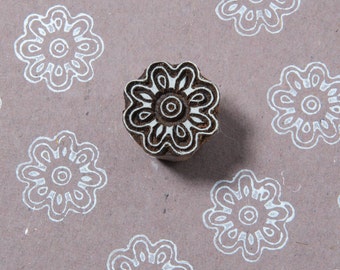 Flower Power 038, wooden printing block