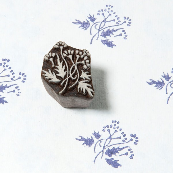 Traditional Indian wood stamp, Flowers