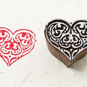 Wood block stamp, hand crafted in India