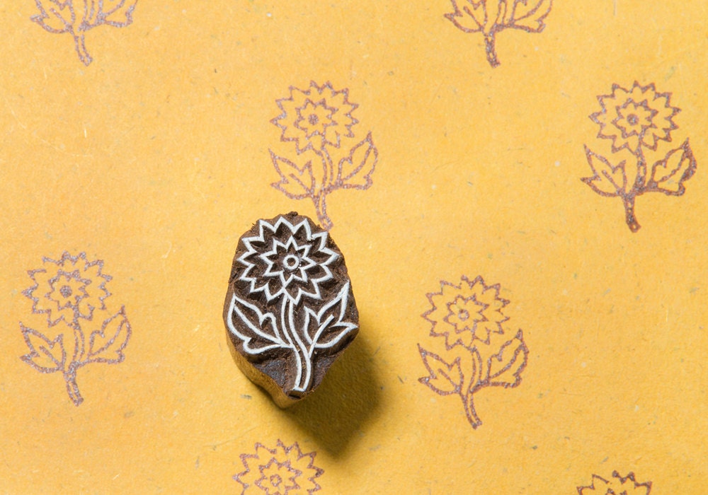 Daisy 098 Wood Block Stamp Etsy Canada