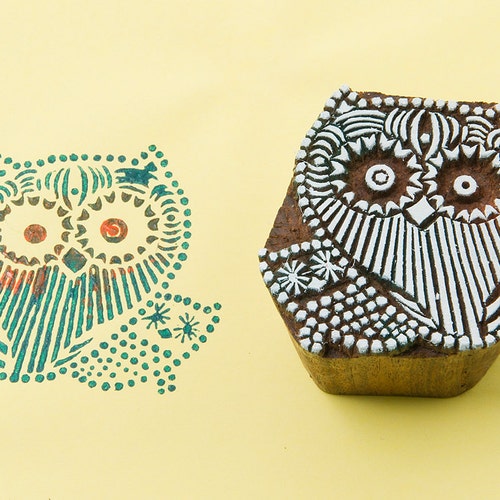 Wood Block Stamp Tree Etsy