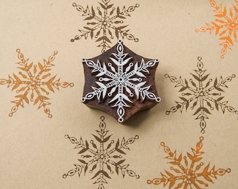 Indian Star, hand crafted wooden stamp