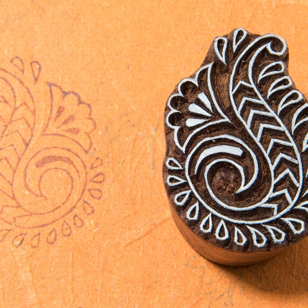 Indian Pattern 231, wooden printing block