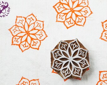 Traditional Indian wood stamp, perfect for mixed media projects