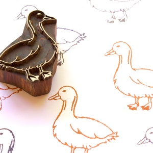 Duck, Indian wooden printing block, Indian printing block, wooden block for printing on fabric, hand carved wooden printing block