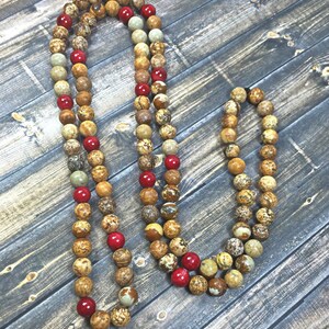 Mens Jasper necklace, mens necklace, jasper necklace, beaded necklace, jewelry, gifts for him
