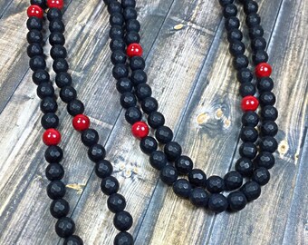 Mens beaded necklace, mens necklace, onyx necklace, beaded necklace, jewelry, gifts for him, mens jewelry, gifts for men, necklaces